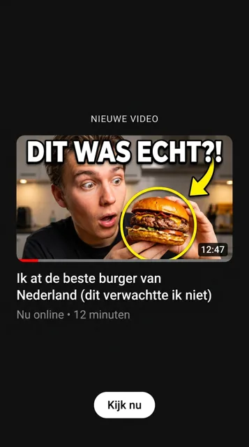 Voorbeeld Instagram Story voor Influencer / personal brand: Nieuwe video