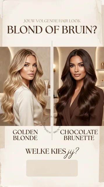 Voorbeeld Instagram Story voor Kapsalon: Blond of bruin?