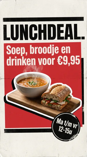 Voorbeeld Instagram Story voor Restaurants: Lunchdeal