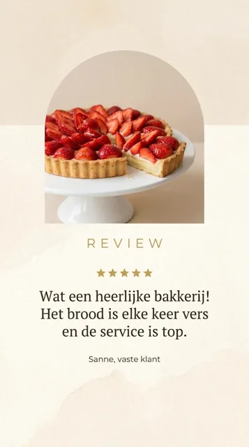 Voorbeeld Instagram Story voor Bakkerij: Verse koekjes