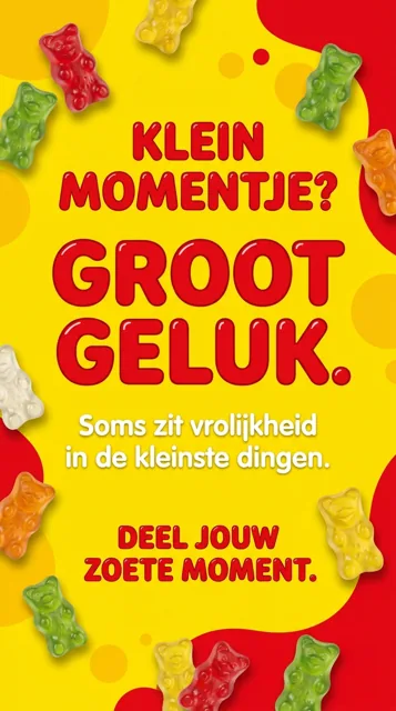 Voorbeeld Instagram Story voor Brands: Klein momentje? Groot geluk.